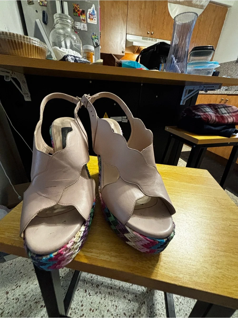 Michele Lopriore Albano slingback wedge sandal 8.5